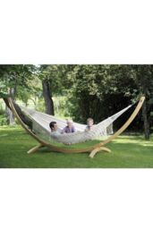 Amazonas Arcus Extra Large Wooden Hammock Stand (XL) Fits Hammocks 340-420cm in Clear - thumbnail 2