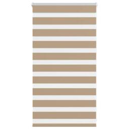 Berkfield Home Elegant Zebra Blind Sand Brown 90x100 cm Fabric Width 85.9 cm Pol - thumbnail 2