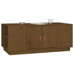 Berkfield Home Coffee Table Honey Brown 100x50x41 cm Solid Wood Pine - Size: 100 x 50 x 41 cm - thumbnail 5