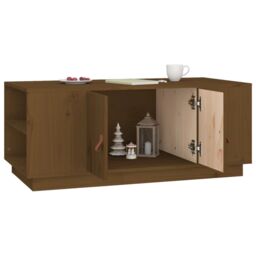 Berkfield Home Coffee Table Honey Brown 100x50x41 cm Solid Wood Pine - Size: 100 x 50 x 41 cm - thumbnail 4