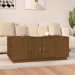 Berkfield Home Coffee Table Honey Brown 100x50x41 cm Solid Wood Pine - Size: 100 x 50 x 41 cm - thumbnail 1