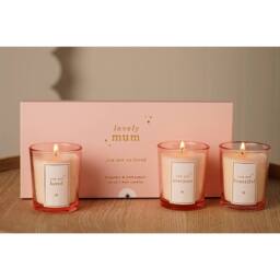 Bambino by Juliana Women's Mini Candle Set Lovely Mum in Light Pink - thumbnail 2