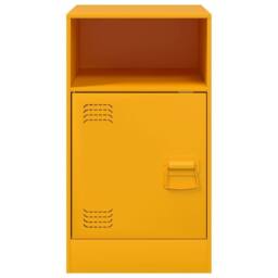 Berkfield Home Bedside Cabinets 2 pcs Mustard Yellow 34.5x39x62 cm Steel - thumbnail 5