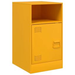Berkfield Home Bedside Cabinets 2 pcs Mustard Yellow 34.5x39x62 cm Steel - thumbnail 7