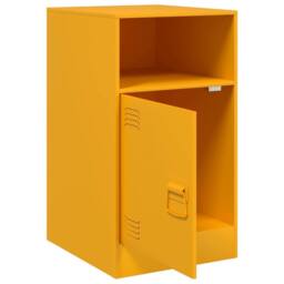 Berkfield Home Bedside Cabinets 2 pcs Mustard Yellow 34.5x39x62 cm Steel - thumbnail 6