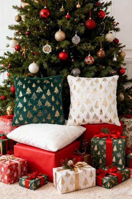 Living and Home Christmas Themed Plush Throw Pillows - Size: 45 cm x 45 cm - image 1