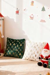 Living and Home Christmas Themed Plush Throw Pillows - Size: 45 cm x 45 cm - thumbnail 4