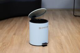 simpa 5L Slim Soft-Closing Pedal Dustbin in Light Blue - thumbnail 2