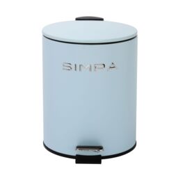 simpa 5L Slim Soft-Closing Pedal Dustbin in Light Blue