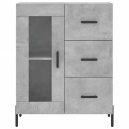 Berkfield Home Highboard Concrete Grey 69.5x34x180 cm Engineered Wood - thumbnail 8