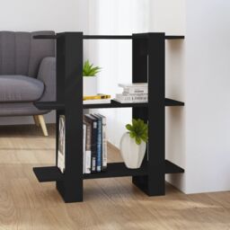 Berkfield Home Book Cabinet/Room Divider Black 80x30x87 cm - Size: 80 x 30 x 87 cm - thumbnail 1