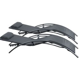 Outdoor Living Pair of Bali Sun Loungers - Set of 2 - Black - thumbnail 7