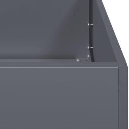 Berkfield Home Planter Anthracite 40x80x80 cm Steel in Dark Grey - Size: 40 x 80 x 80 cm - thumbnail 7