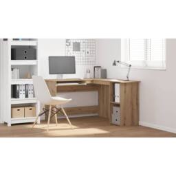 Berkfield Home Modern Corner Desk Artisan Oak 120x140x75 cm Engineered Wood in Brown - Size: 120 x 140 x 75 cm