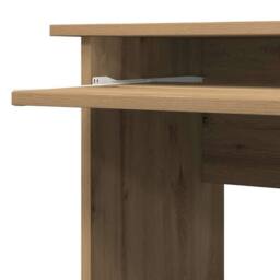 Berkfield Home Modern Corner Desk Artisan Oak 120x140x75 cm Engineered Wood in Brown - Size: 120 x 140 x 75 cm - thumbnail 9