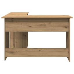 Berkfield Home Modern Corner Desk Artisan Oak 120x140x75 cm Engineered Wood in Brown - Size: 120 x 140 x 75 cm - thumbnail 7