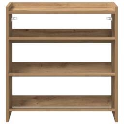 Berkfield Home Shoe Rack Artisan Oak 60x25x62 cm Engineered Wood in Brown - Size: 60 x 25 x 62 cm - thumbnail 4