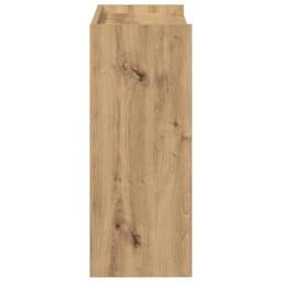 Berkfield Home Shoe Rack Artisan Oak 60x25x62 cm Engineered Wood in Brown - Size: 60 x 25 x 62 cm - thumbnail 5