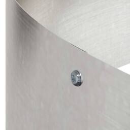 Berkfield Home Metal Planter Stainless steel Large Durable Planter Cylindrical in Silver - thumbnail 9