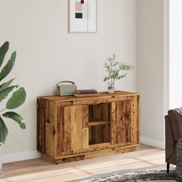 Berkfield Home Sideboard Old Wood 102x35x60 cm Engineered Wood in Brown - Size: 102 x 35 x 60 cm - image 1