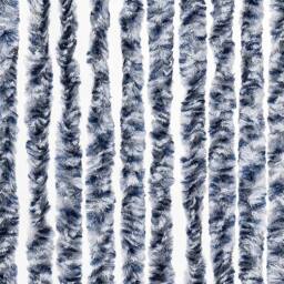 Berkfield Home Insect Curtain Blue, White & Silver 56x185 cm Chenille - thumbnail 6