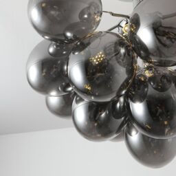 Garwarm 4 Light 40cm Modern Sputnik Glass Bubble Semi Flush Mount in Black - thumbnail 5