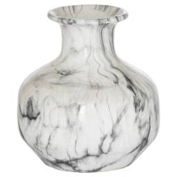 Hill Interiors Marble Squat Vase in White - thumbnail 1