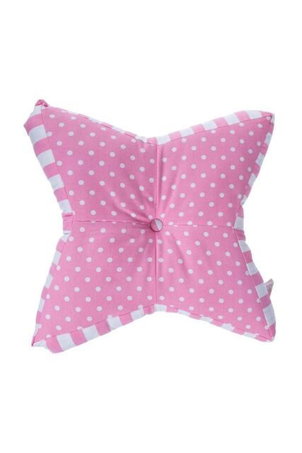 Homescapes Polka Dots Star Floor Cushion in Pink - image 1