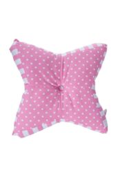 Homescapes Polka Dots Star Floor Cushion in Pink