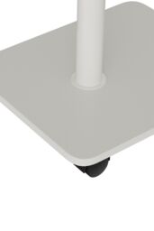 Living and Home Modern Minimalist C Shaped Side Table with Lockable Wheels in White - thumbnail 9