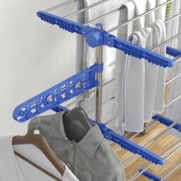 Havendro 4-Tier Large Clothes Airer Stainless Steel Clothes Drying in Blue - thumbnail 6