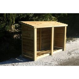 Churnet Valley Garden Furniture Ltd Heavy Duty Log Store - L60 x W180 x H120 cm - Min. Assembly Required in Brown - thumbnail 1