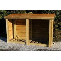 Churnet Valley Garden Furniture Ltd Heavy Duty Log Store - L60 x W180 x H120 cm - Min. Assembly Required in Brown - thumbnail 4