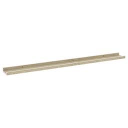 Berkfield Home Wall Shelves 4 pcs White & Sonoma Oak 100x9x3 cm in Light Beige - Size: 100 x 9 x 3 cm - thumbnail 4