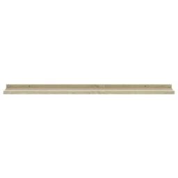 Berkfield Home Wall Shelves 4 pcs White & Sonoma Oak 100x9x3 cm in Light Beige - Size: 100 x 9 x 3 cm - thumbnail 5