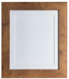 Frames & Mirrors 4U Metro Vintage Wood Frame with White Mount A3 Image Size A4 in Walnut - thumbnail 1