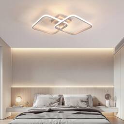 Goeco LED Ceiling Light, Dimmable, 50W, with Remote Control, for Bedroom in White - thumbnail 5