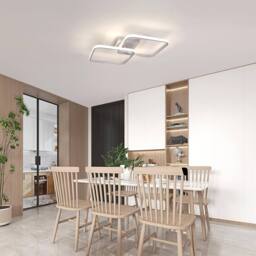 Goeco LED Ceiling Light, Dimmable, 50W, with Remote Control, for Bedroom in White - thumbnail 4