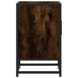 Berkfield Home End Tables with Drawer with Storage with Door Brown 40 x 32 x 46… - thumbnail 7