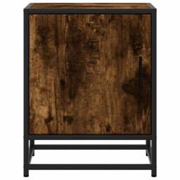 Berkfield Home End Tables with Drawer with Storage with Door Brown 40 x 32 x 46… - thumbnail 5