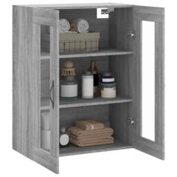 Berkfield Home Wall Mounted Cabinet Grey Sonoma 69.5x34x90 cm Engineered Wood - thumbnail 5