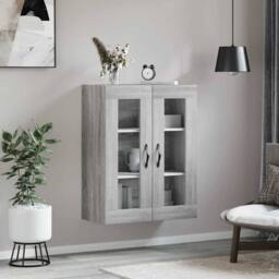 Berkfield Home Wall Mounted Cabinet Grey Sonoma 69.5x34x90 cm Engineered Wood - thumbnail 1