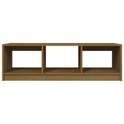Berkfield Home Coffee Table Honey Brown 110x50x34 cm Solid Pinewood - Size: 110 x 50 x 34 cm - thumbnail 5