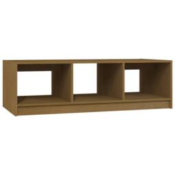 Berkfield Home Coffee Table Honey Brown 110x50x34 cm Solid Pinewood - Size: 110 x 50 x 34 cm - thumbnail 1
