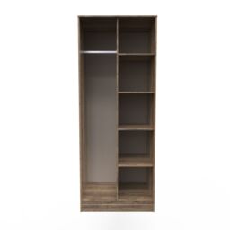 Ready Assembled 2 U Fuji Open Wardrobe (Ready Assembled) in Dark Brown