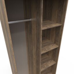 Ready Assembled 2 U Fuji Open Wardrobe (Ready Assembled) in Dark Brown - thumbnail 4