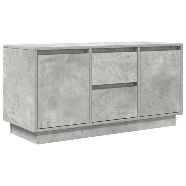Berkfield Home TV Cabinet with LED Lights Concrete Grey 100x41x50 cm - Size: 100 x 41 x 50 cm - image 1