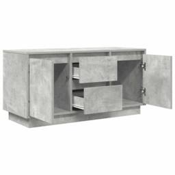 Berkfield Home TV Cabinet with LED Lights Concrete Grey 100x41x50 cm - Size: 100 x 41 x 50 cm - thumbnail 6