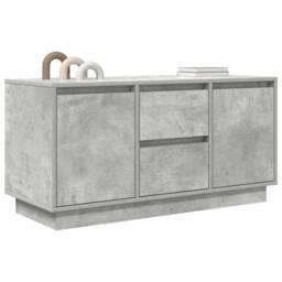 Berkfield Home TV Cabinet with LED Lights Concrete Grey 100x41x50 cm - Size: 100 x 41 x 50 cm - thumbnail 5