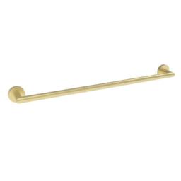 Bathroom Kingdom Melbourne Brushed Brass Round Towel Rail in Gold